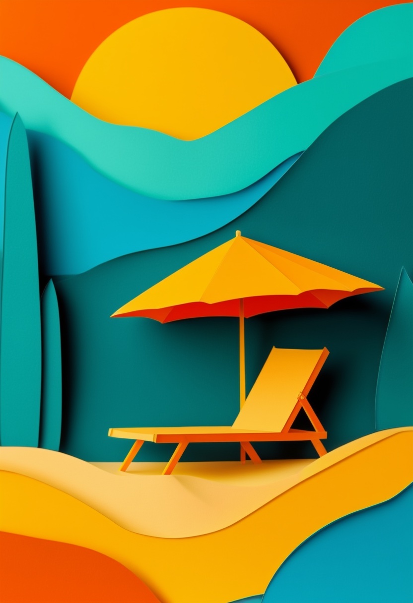 Beach Chair Golden Hour