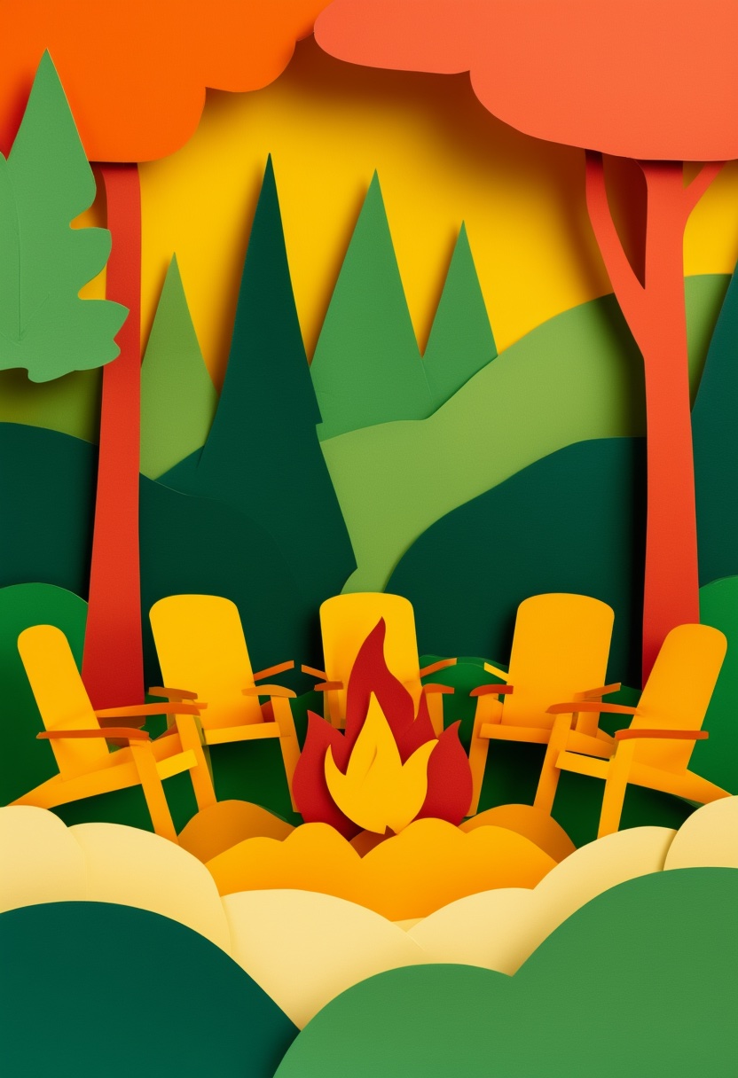 Campfire Gathering Warmth