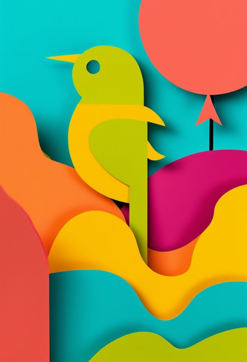 Colorful Bird Balloon Celebration