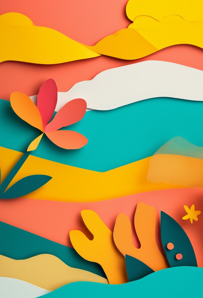 Cut-Paper Coral Bloom