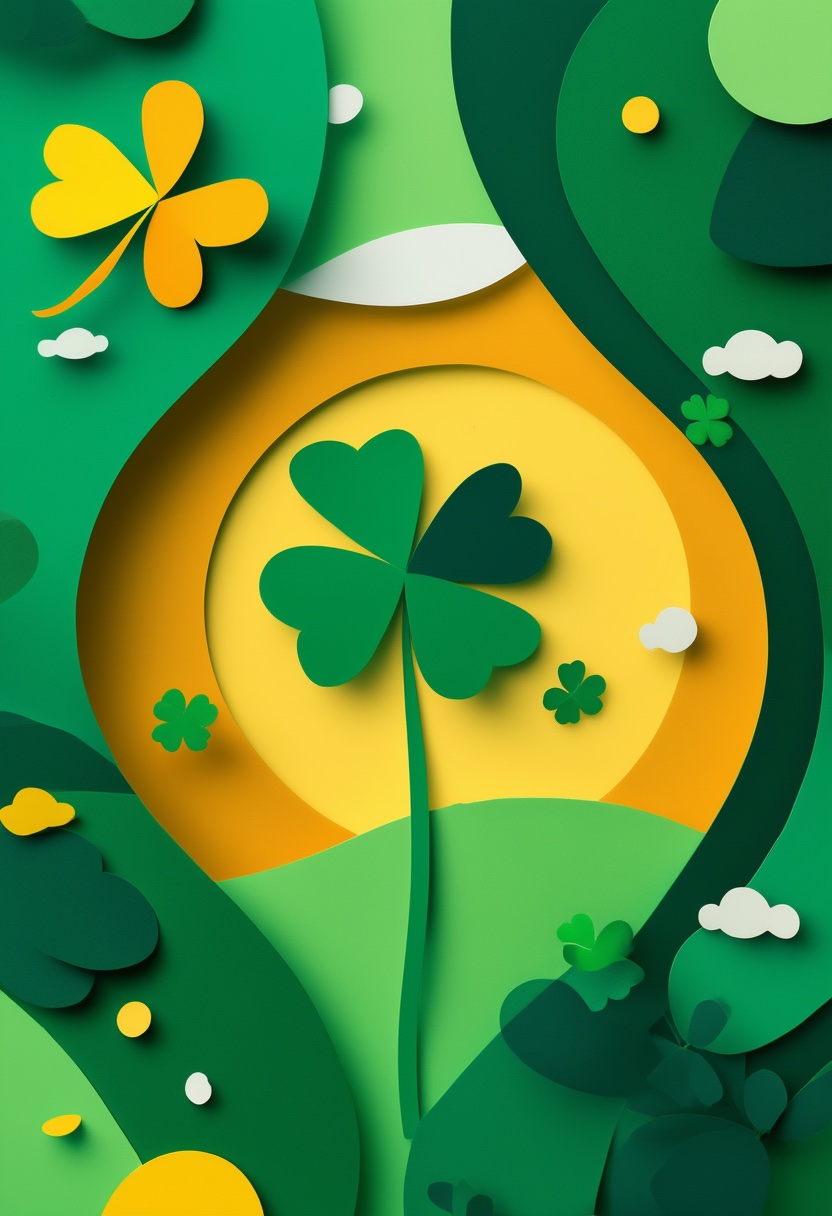 Emerald Whimsy Clovers