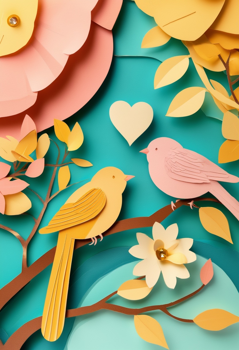Engagement Lovebirds on Branch