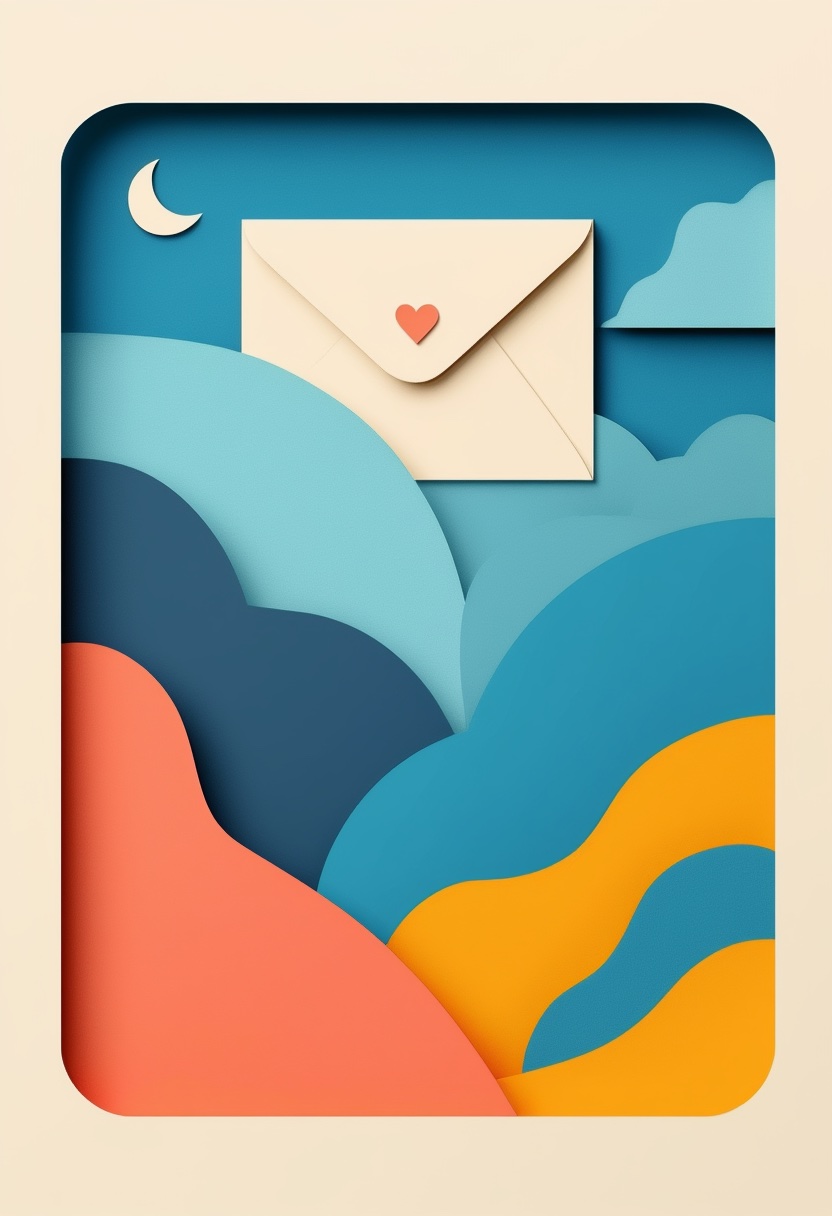 Envelope Heart Sky