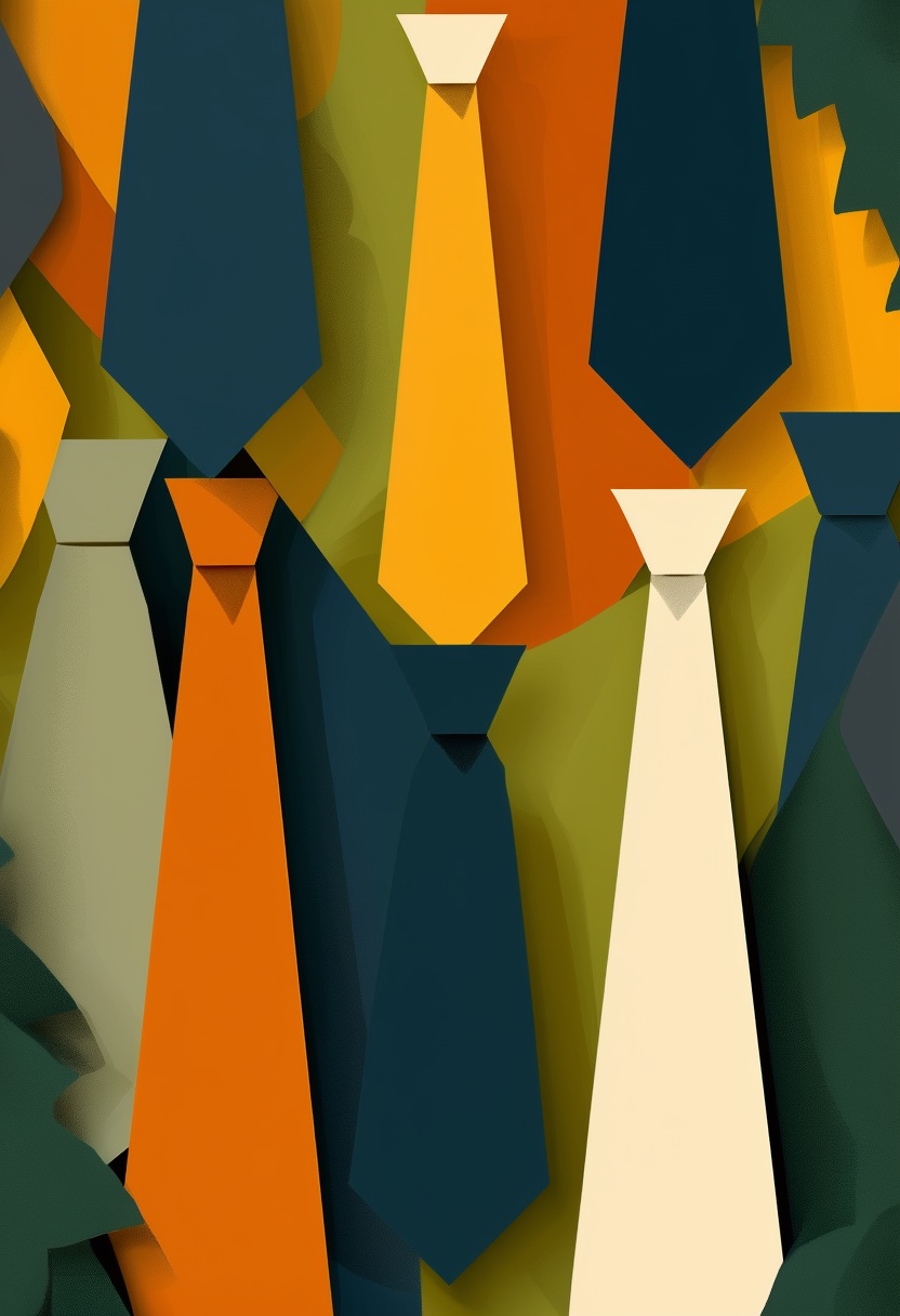 Geometric Tie Collage Celebration