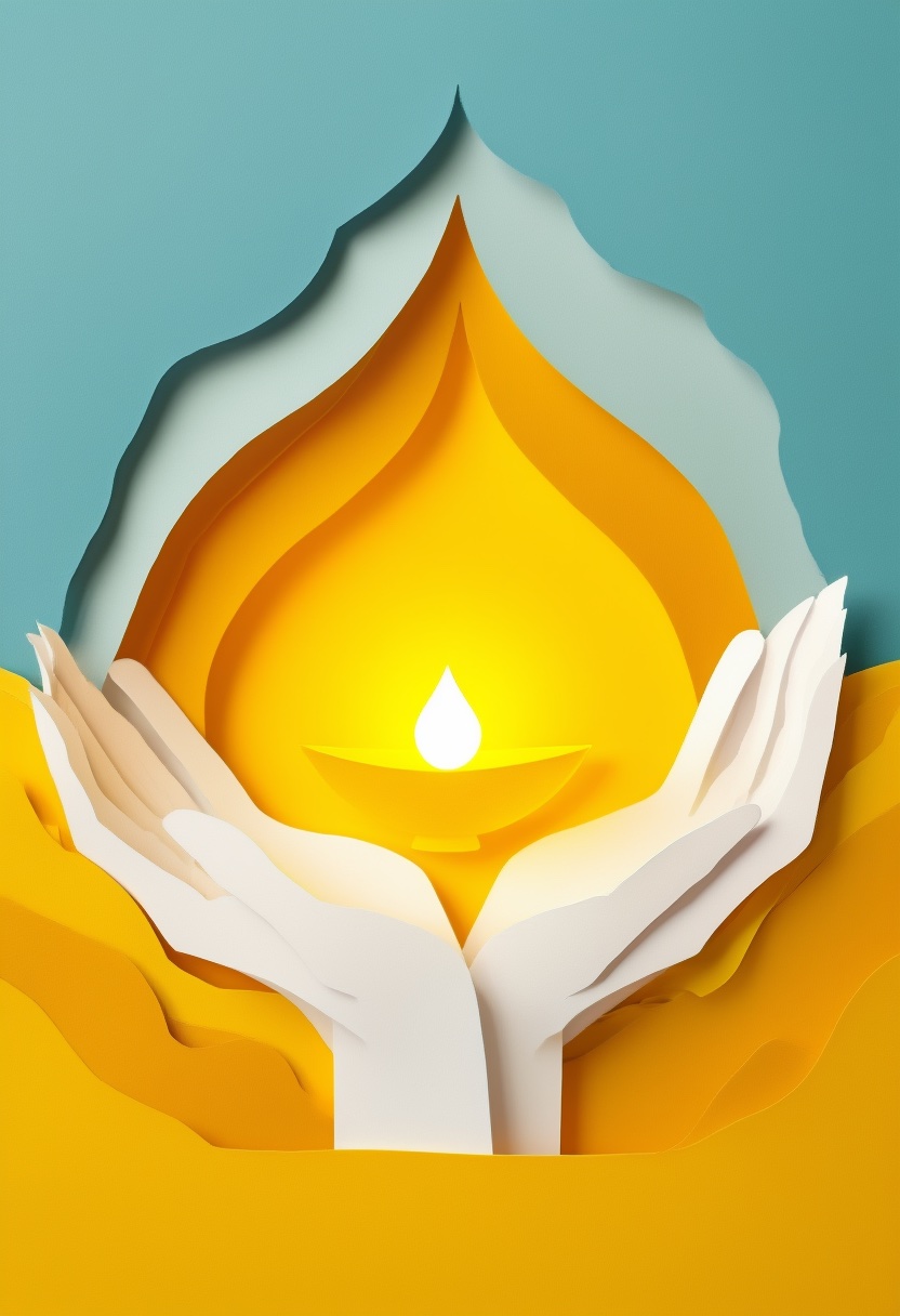 Harmonious Hands Holding Light