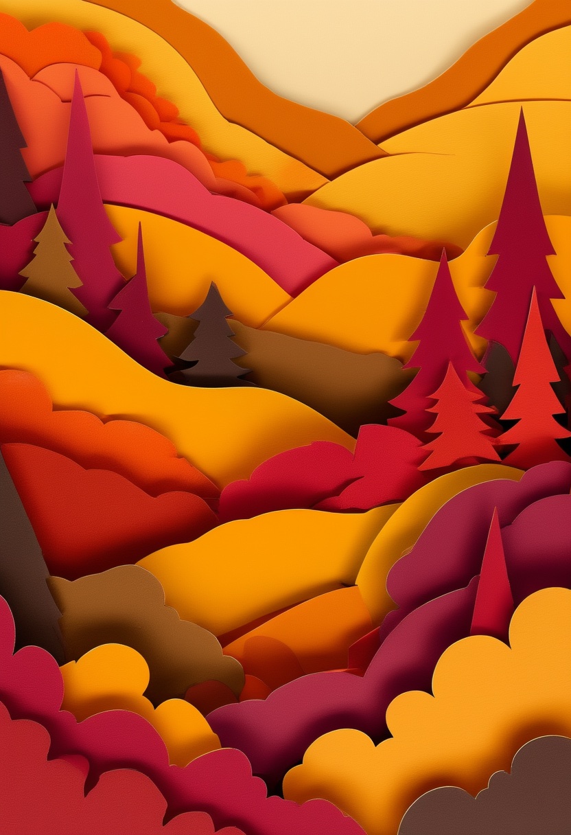 Layered Autumn Forest