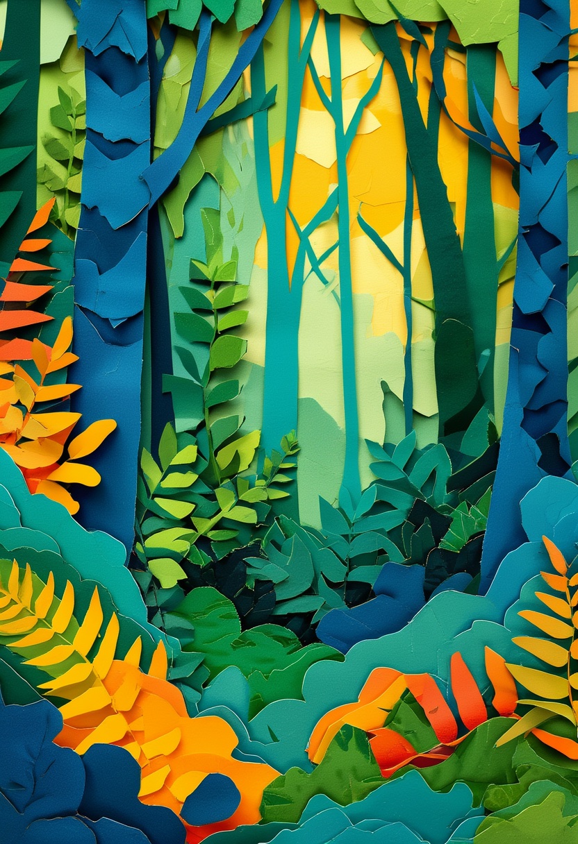 Layered Forest Morning Light