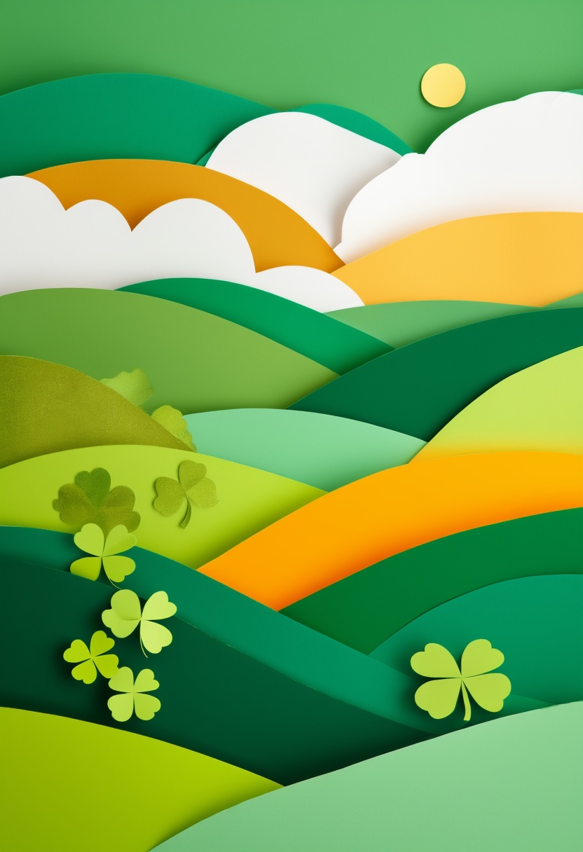 Layered Hillside Blossoms