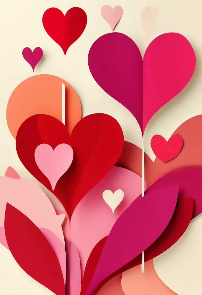 Layered Love Hearts Collage