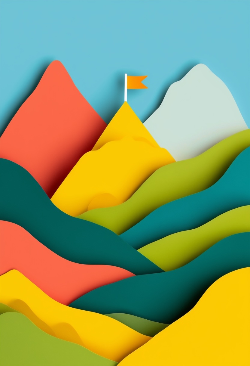 Layered Mountain Flag Triumph