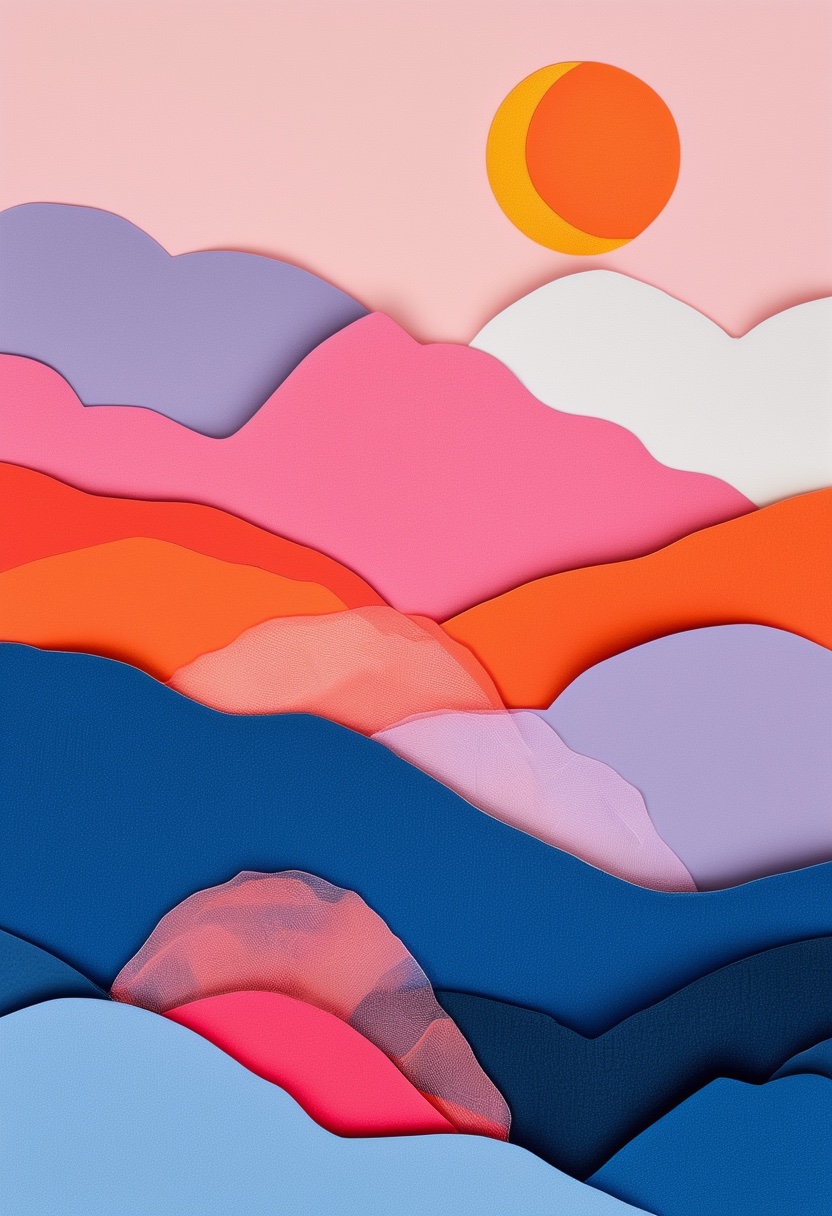 Layered Mountain Sunrise