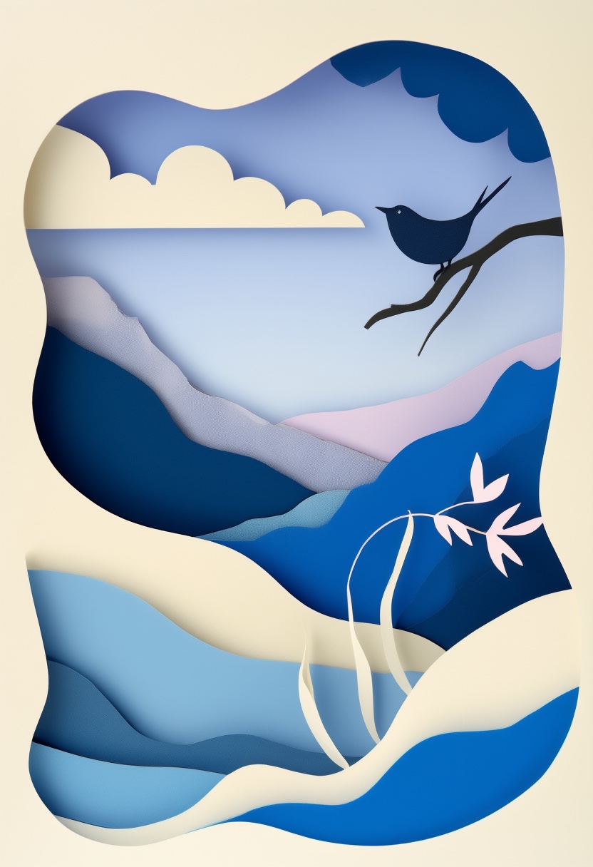 Layered Paper Bird Serenade
