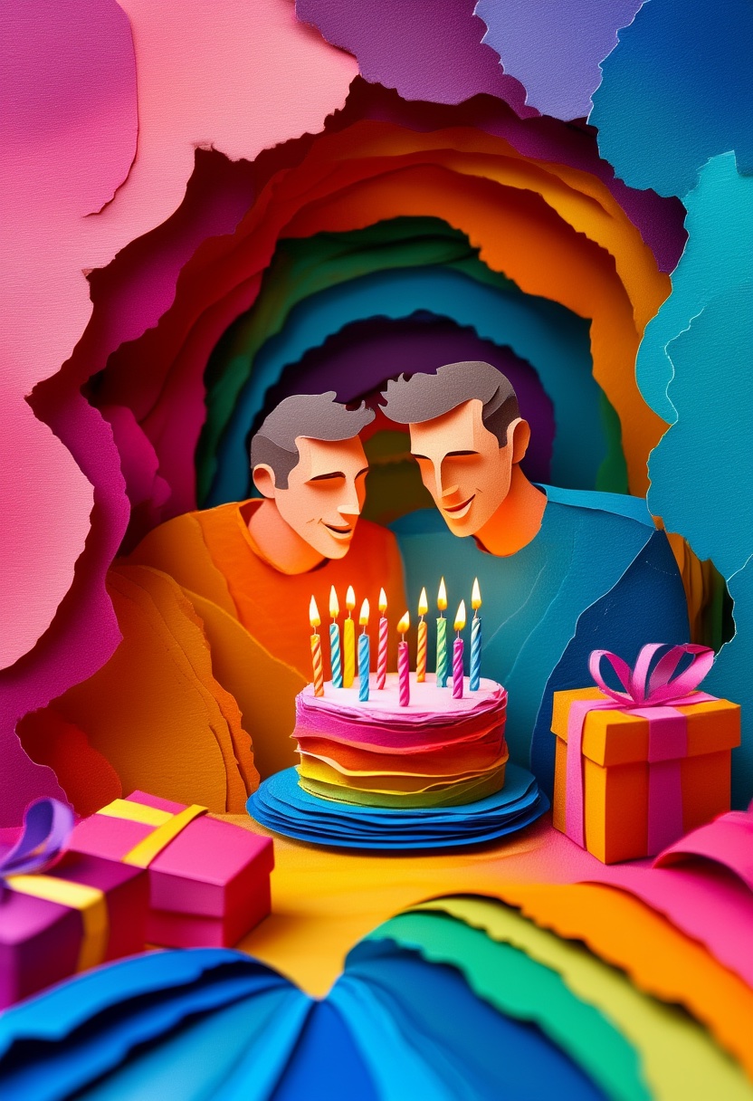 Layered Paper Birthday Celebration