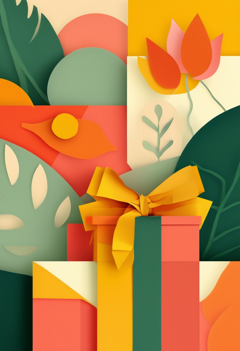 Layered Paper Bloom Gift
