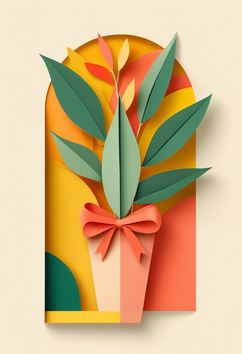 Layered Paper Bloom Greeting