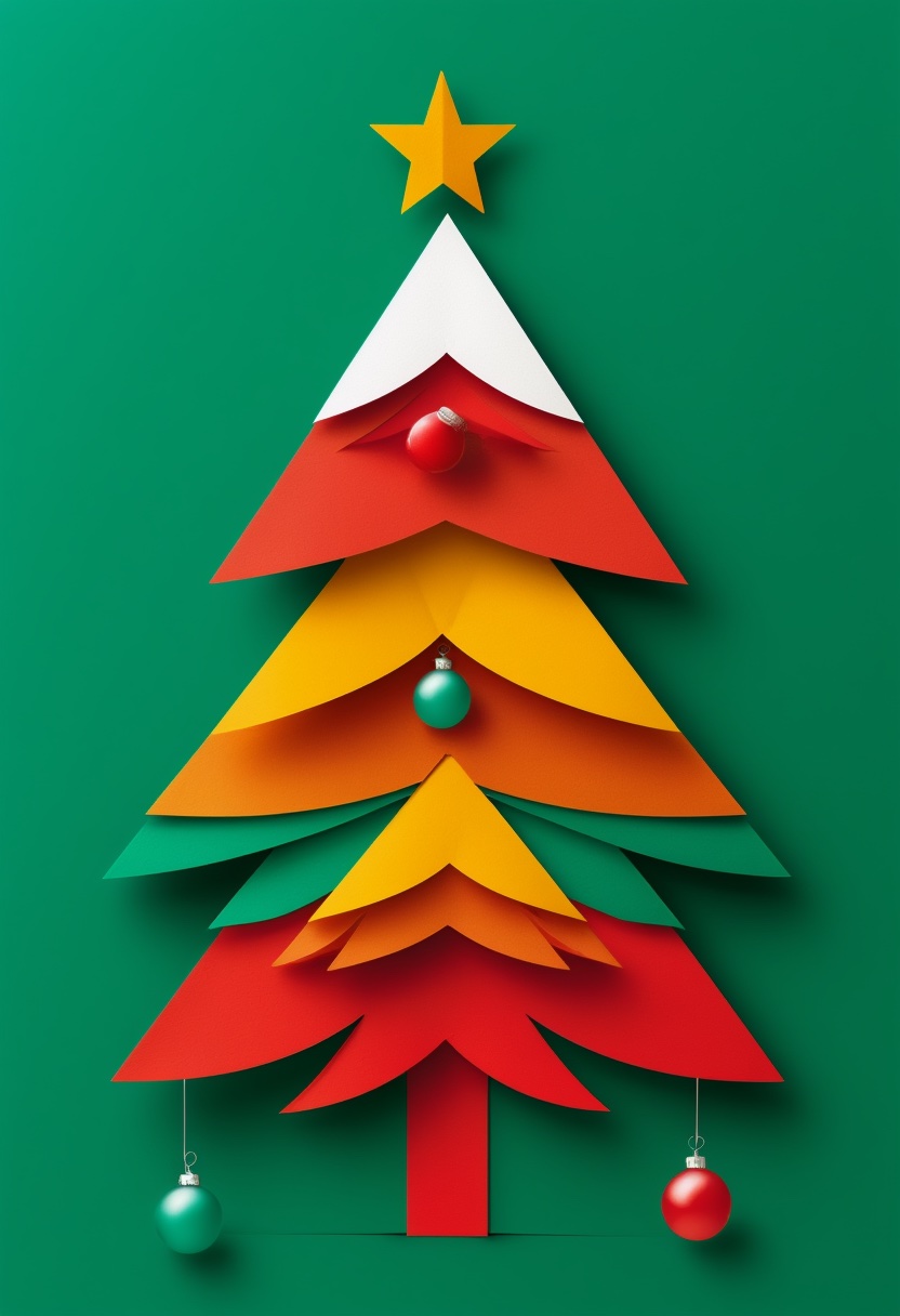 Layered Paper Christmas Tree