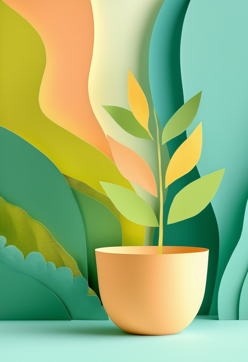 Layered Paper Garden Bloom