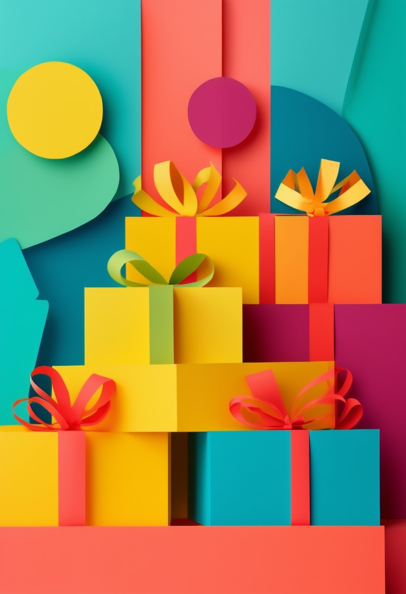 Layered Paper Gift Stack