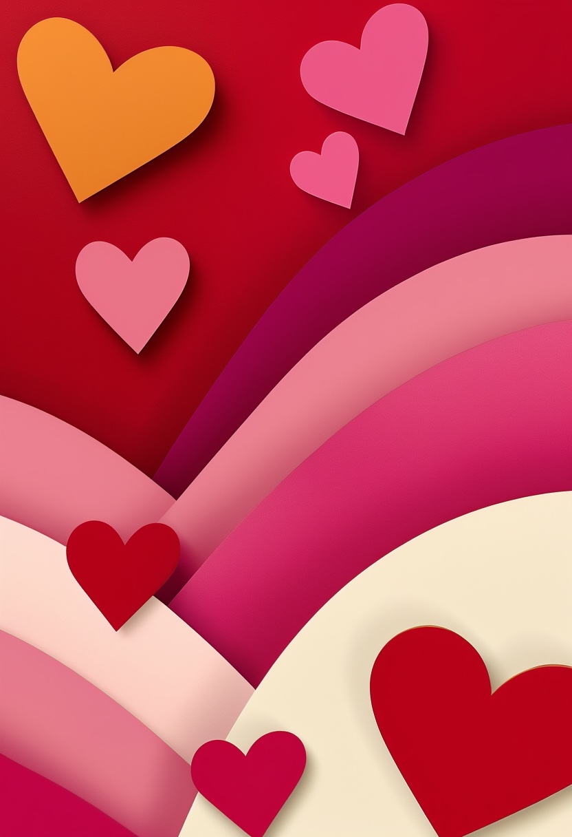 Layered Paper Hearts