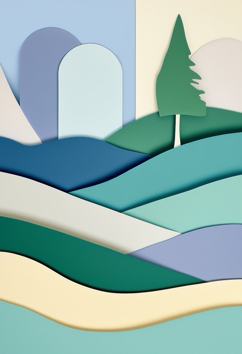 Layered Paper Landscape