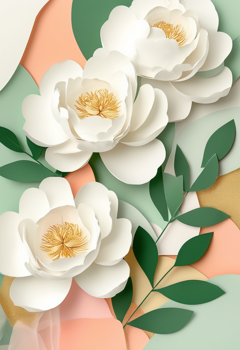 Layered Paper Peony Bloom