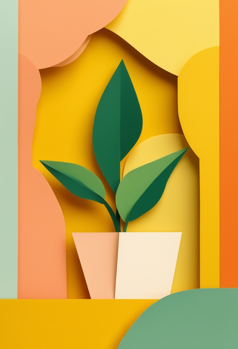 Layered Paper Plant Bloom