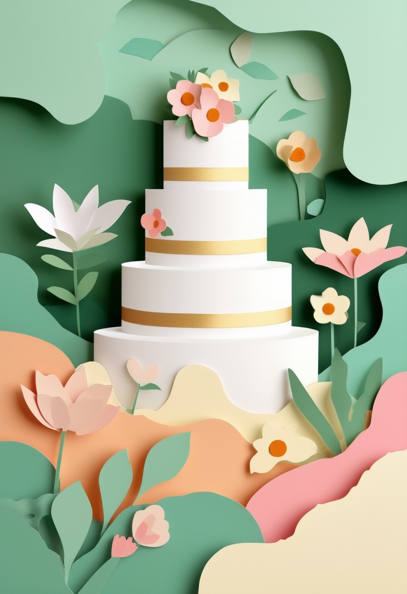 Layered Paper Wedding Cake