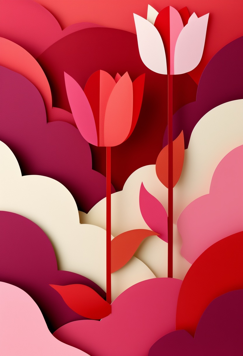 Layered Tulip Bloom Vignette