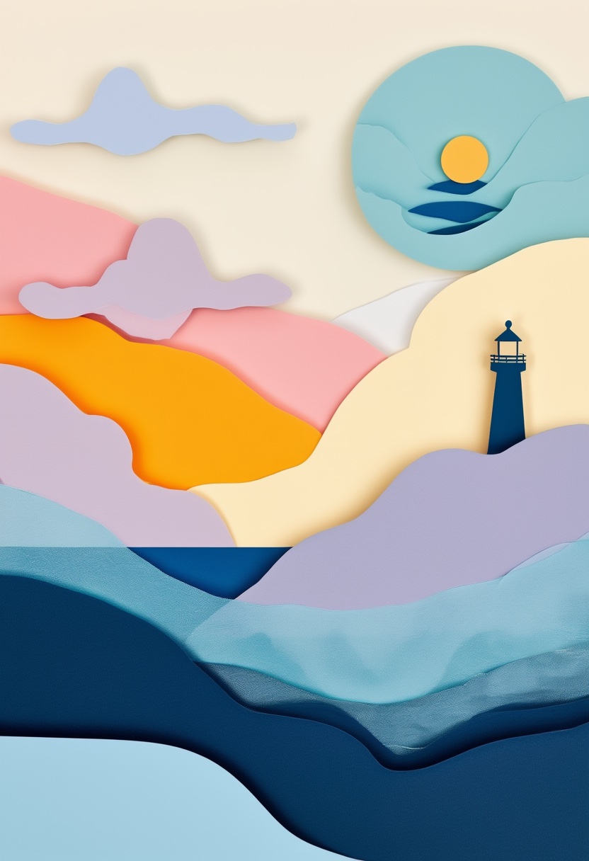 Lighthouse Sunset Silhouette