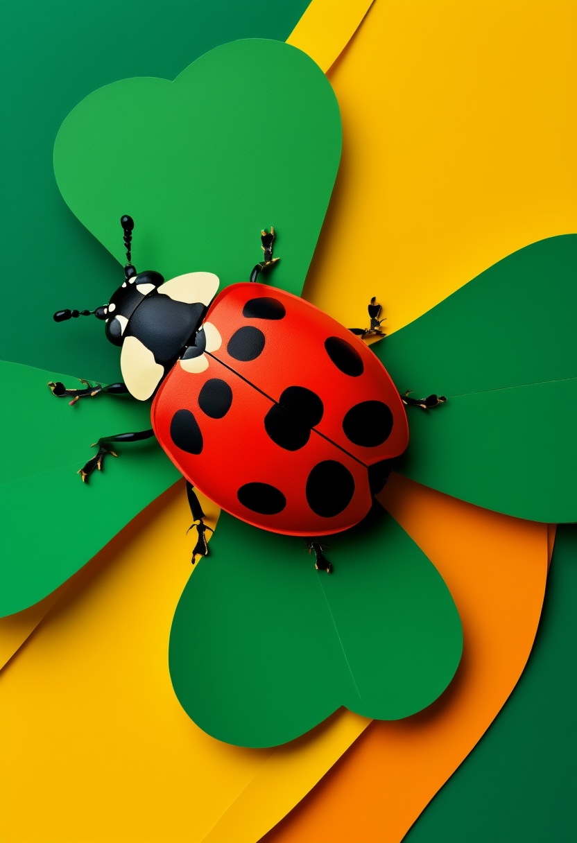 Lucky Ladybug on Clover