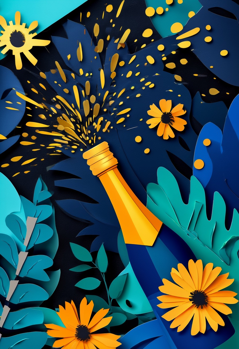New Year Celebration Champagne Spark