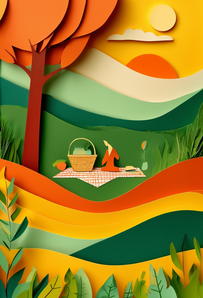 Picnic Under Autumn Tree