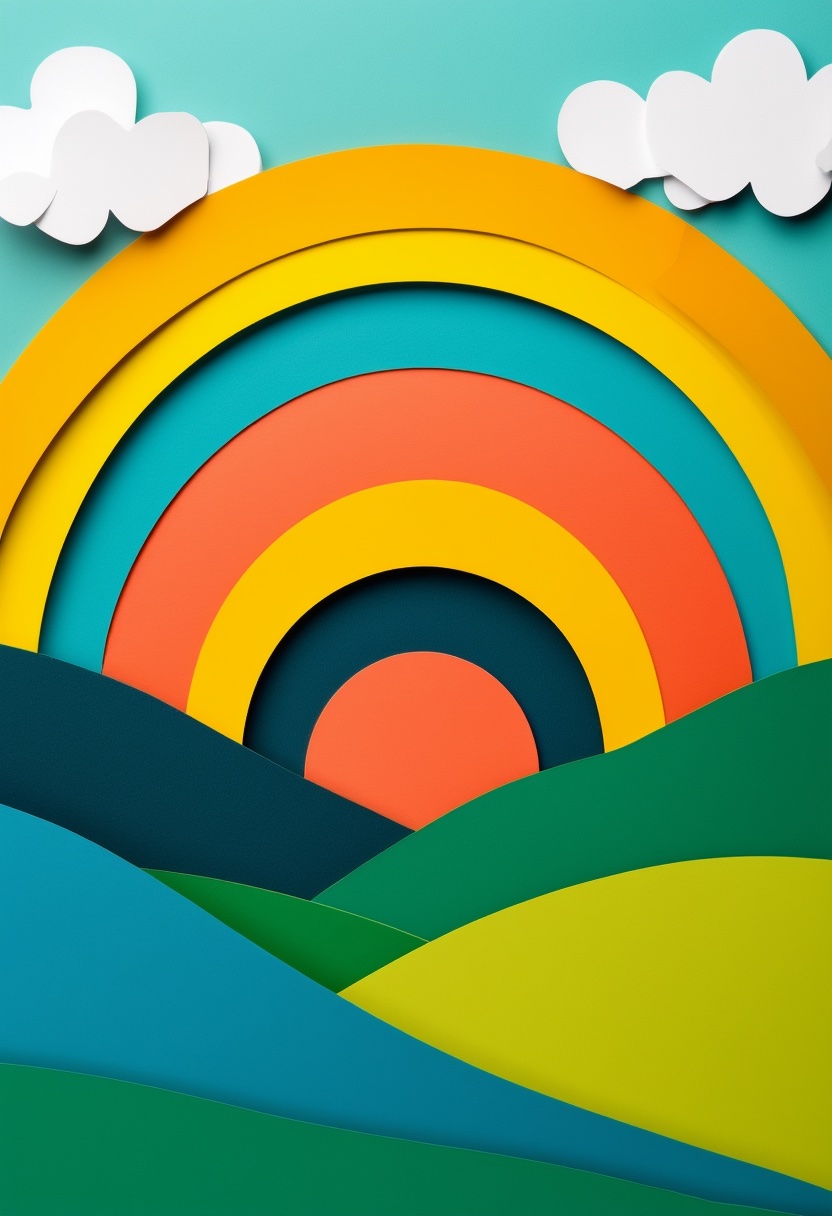 Rainbow Over Green Hills