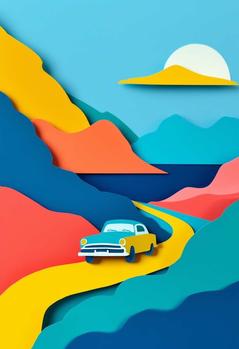 Retro Road Trip Adventure