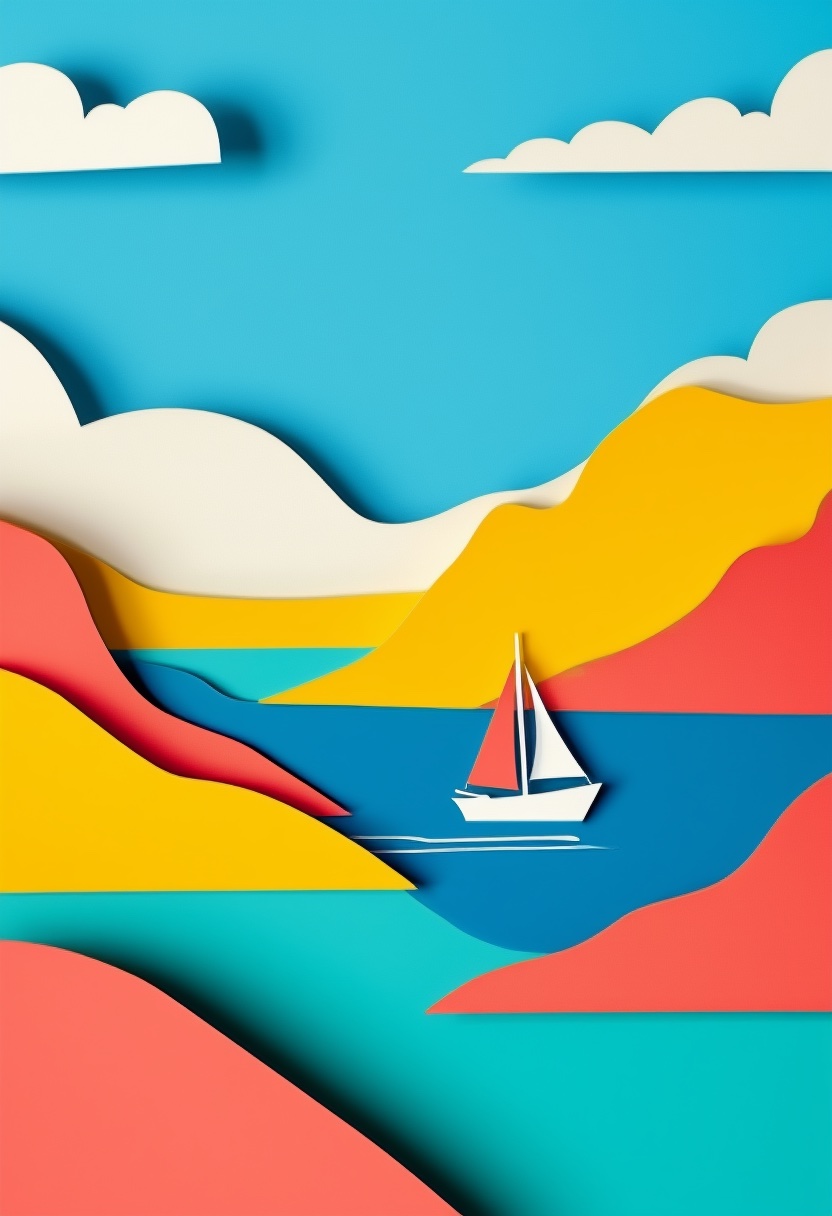 Sailboat on Turquoise Waters