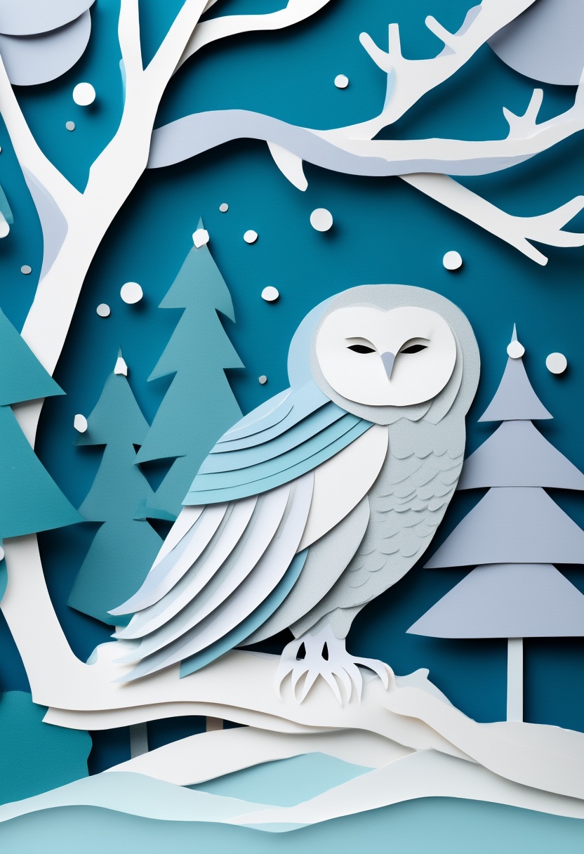 Snowy Owl Winter Perch