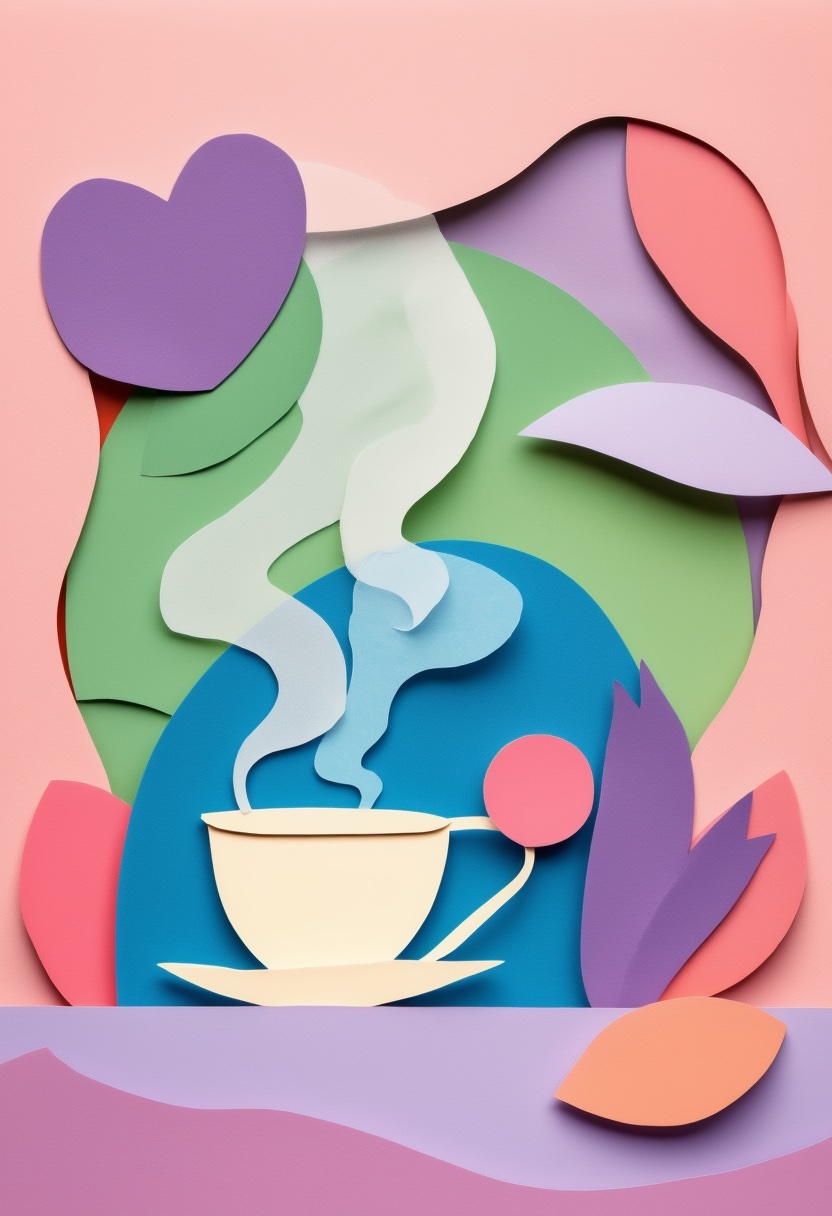 Steaming Cup with Heart