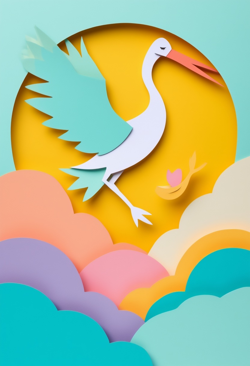 Stork's Skyward Embrace