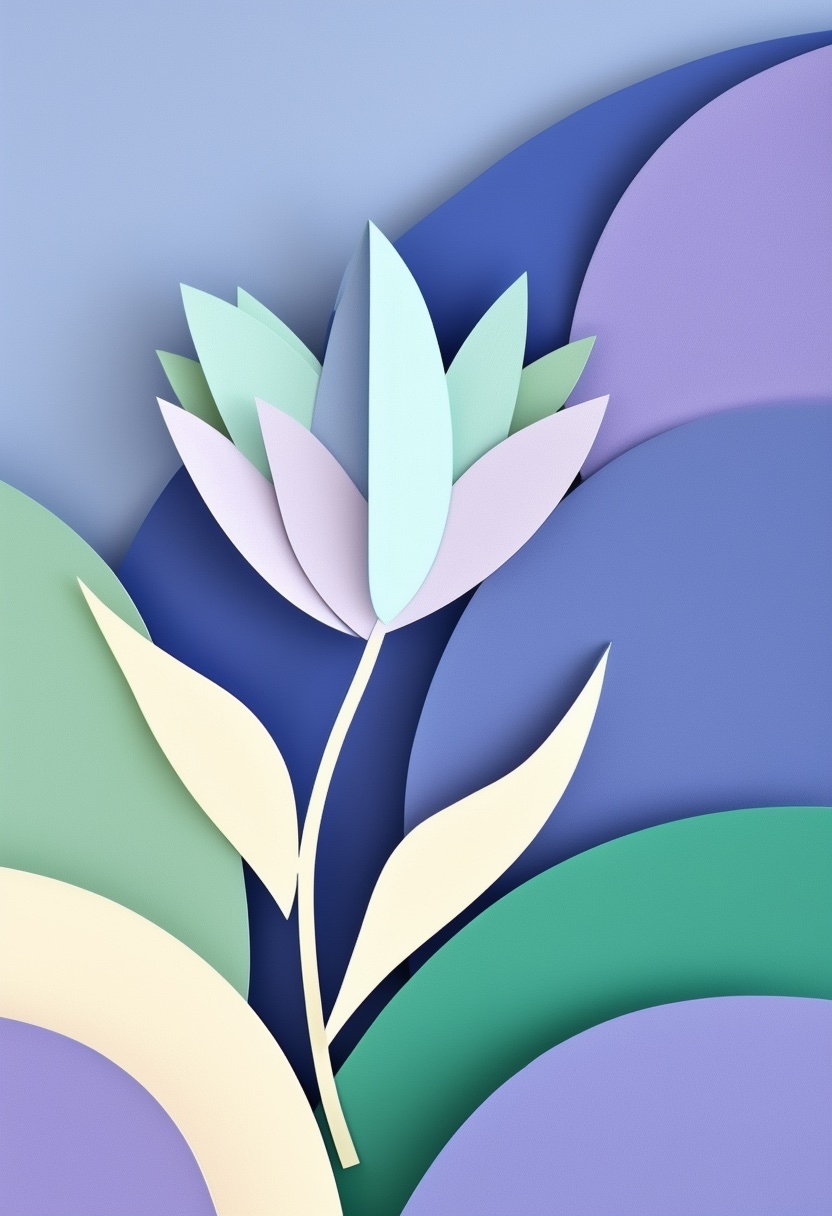 Stylized Paper Bloom