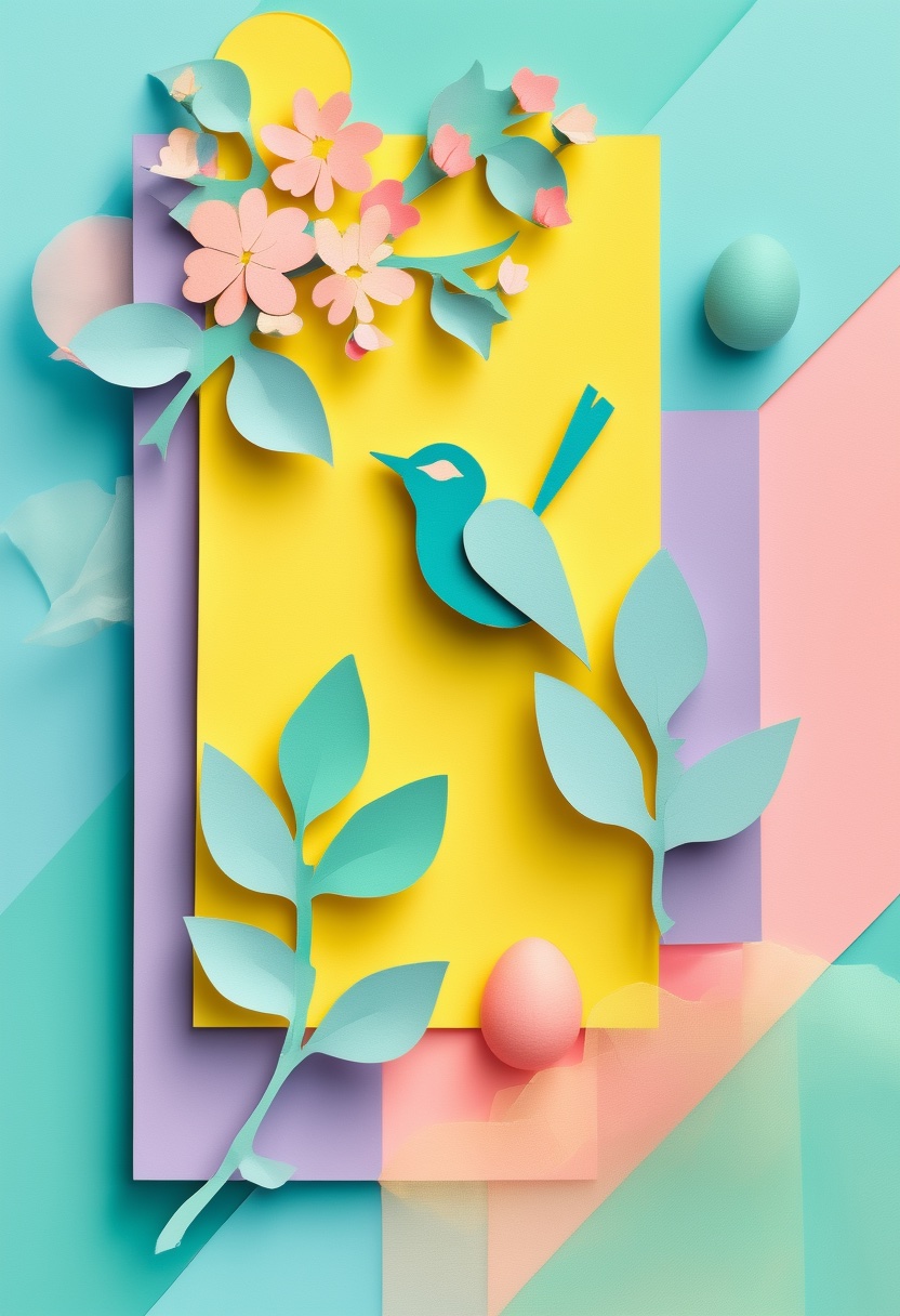 Sunlit Bird and Blossoms
