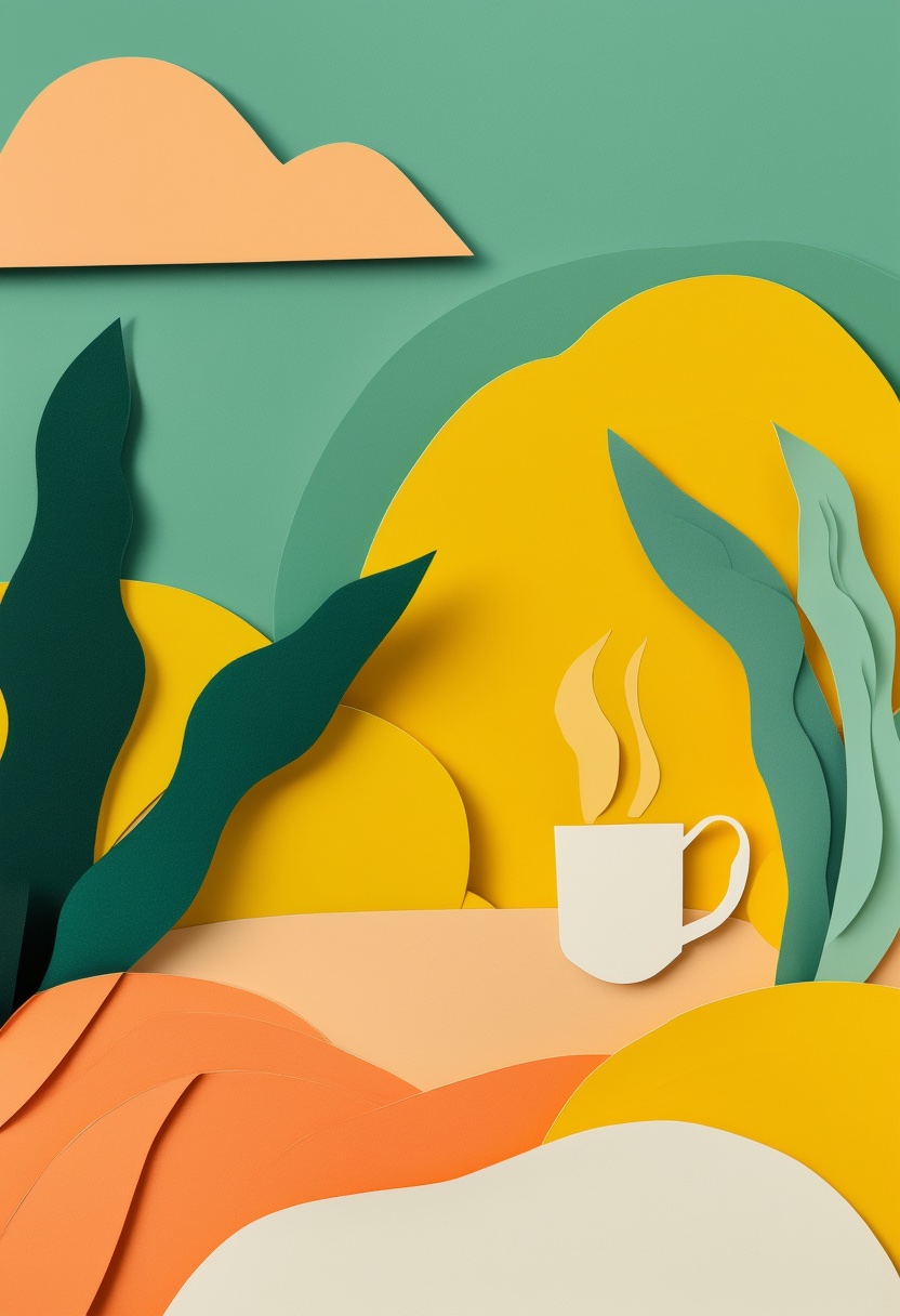 Sunlit Mountain Coffee Embrace