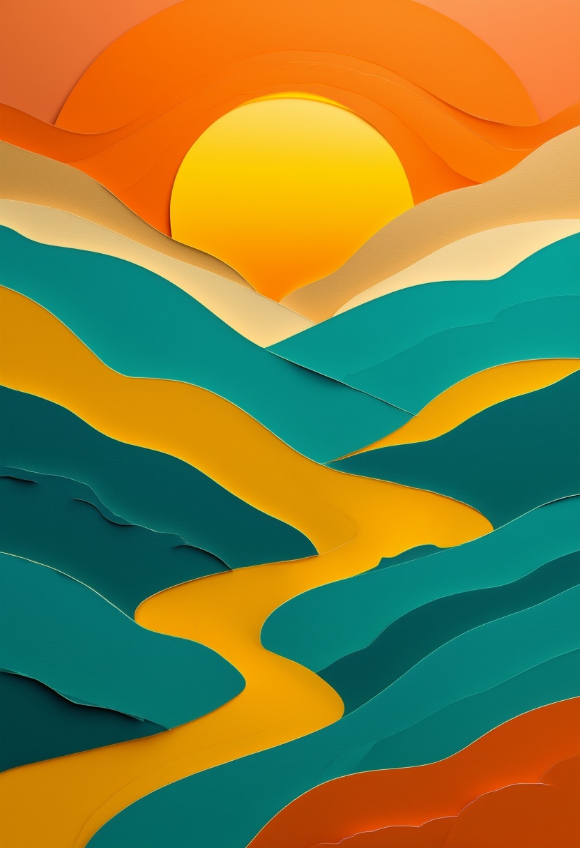Sunlit Mountain Sunset