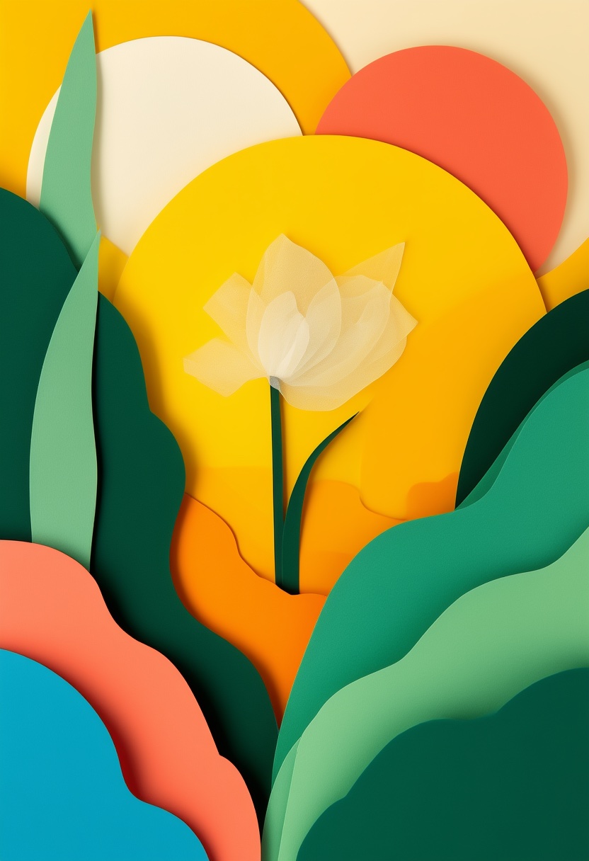Sunlit Paper Bloom