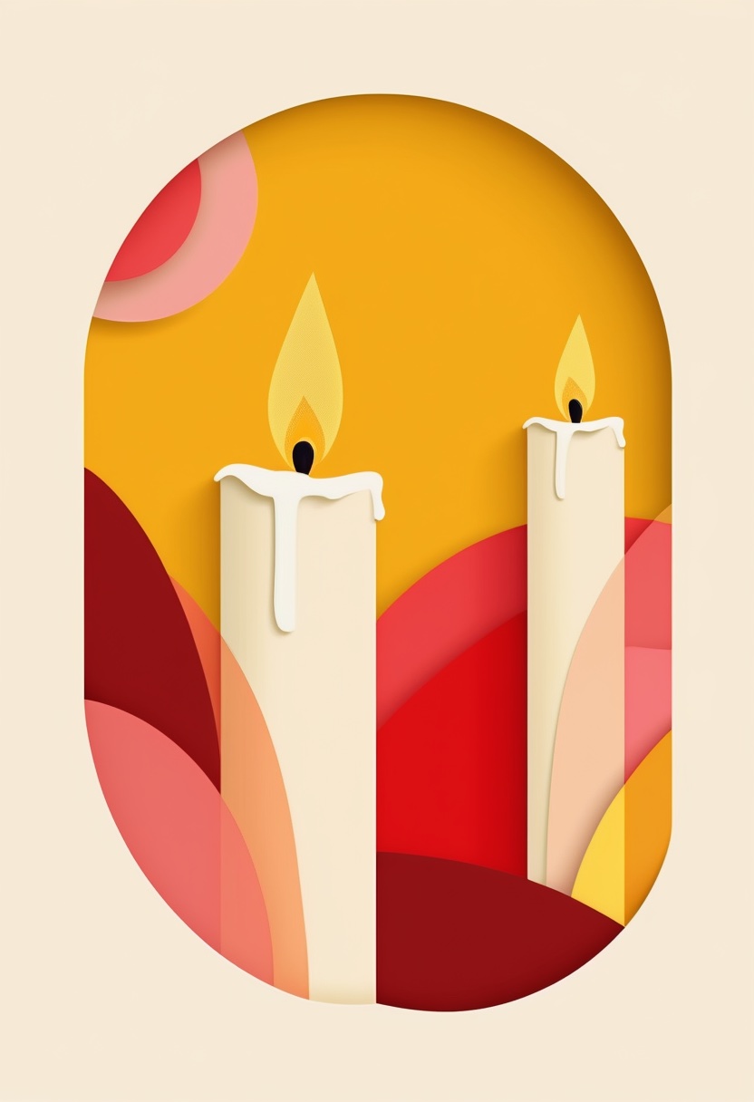Sunlit Paper Candle Warmth