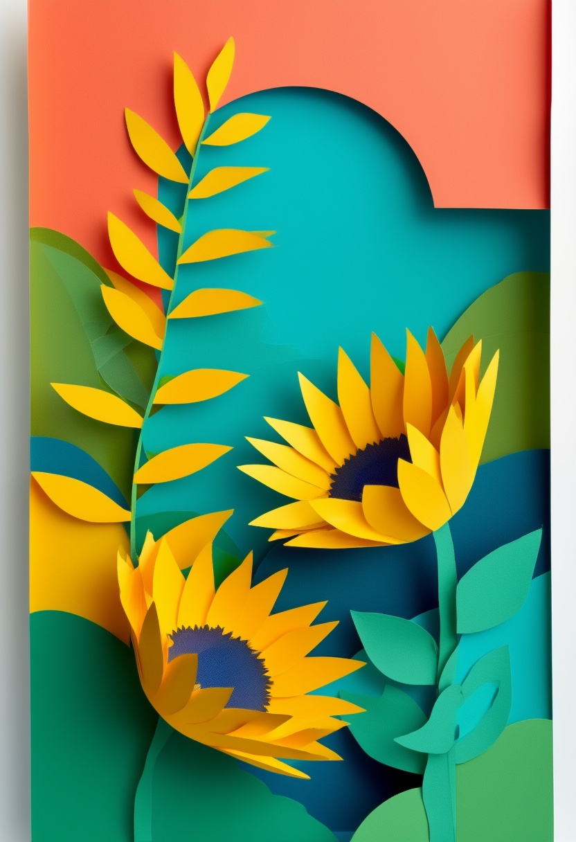Sunlit Sunflowers Collage