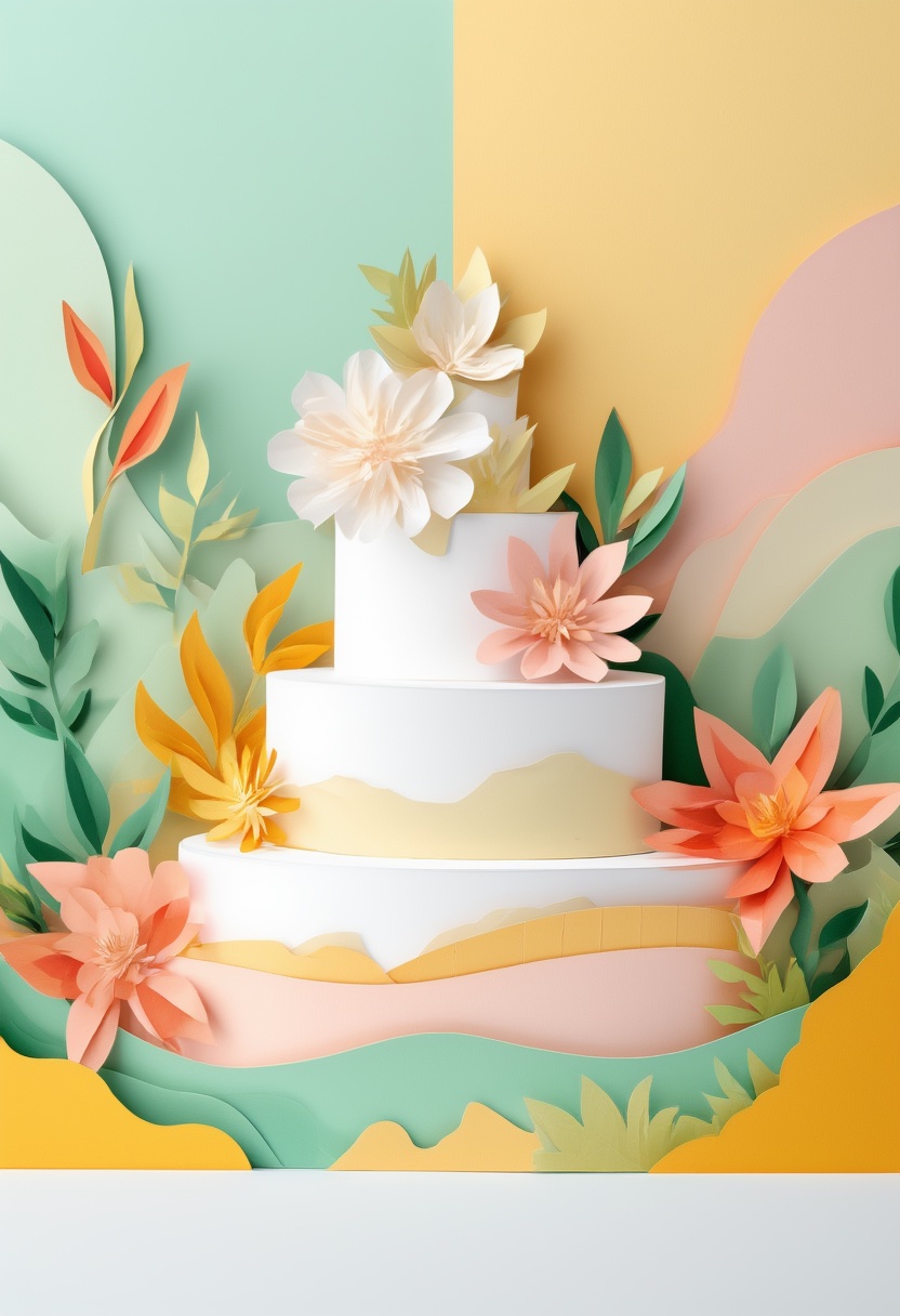 Three-Tiered Paper Bloom Celebration