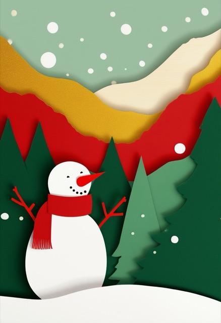 Cheerful Snowy Forest Friend