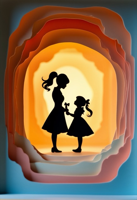 Mother Daughter Silhouette