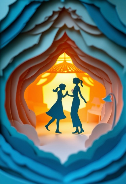 Mother Daughter Silhouette