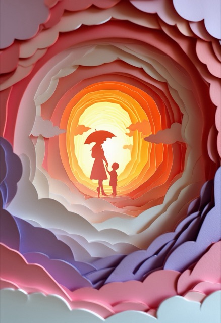 Sunlit Motherly Embrace